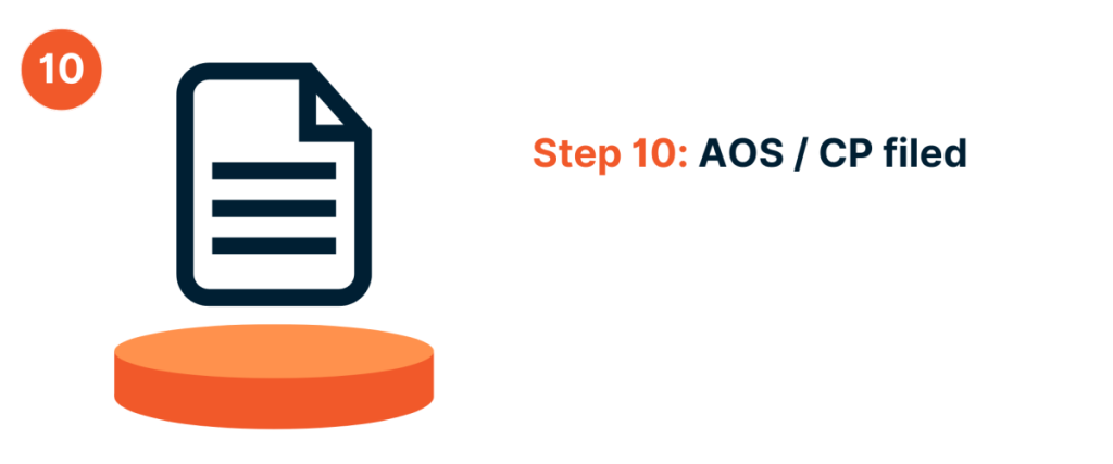 Step 10 AOS CP filed